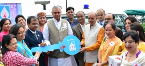 Handing Over of Key Of Ambulance to HE Governor of HP-sjvn-indianbureaucracy