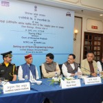 The Union Minister for Health & Family Welfare, Shri J.P. Nadda, the Minister of State for Power, Coal, New and Renewable Energy and Mines (Independent Charge), Shri Piyush Goyal and other dignitaries at the signing ceremony of an MoU between Govt. of Himachal Pradesh, NTPC Ltd. and NHPC for setting up of Hydro Engineering College in Himachal Pradesh, in New Delhi on July 29, 2016.