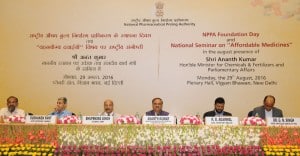 The Union Minister for Chemicals & Fertilizers and Parliamentary Affairs, Shri Ananth Kumar addressing at the NPPA Foundation Day Celebrations and National Seminar on Affordable Medicines, in New Delhi on August 29, 2016.