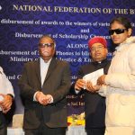 The Union Minister for Social Justice and Empowerment, Shri Thaawar Chand Gehlot distributing the aids and assistive devices to the students with visual impairments under ADIP scheme of the Ministry of Social Justice & Empowerment, at a function, on the occasion of 209th birthday of Sir Louie Braille, in New Delhi on January 04, 2017.