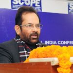 The Minister of State for Minority Affairs (Independent Charge) and Parliamentary Affairs, Shri Mukhtar Abbas Naqvi at inauguration of the All India Conference of Chairpersons and Chief Executive Officers of State/UT Waqf Board, in New Delhi on January 07, 2017.
The Secretary, Ministry of Minority Affairs, Shri Ameising Luikham is also seen.