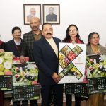The Minister of State for Development of North Eastern Region (I/C), Prime Ministers Office, Personnel, Public Grievances & Pensions, Atomic Energy and Space, Dr. Jitendra Singh releasing the 2017 Calendar of the North Eastern Council, in New Delhi on January 06, 2017.
The senior officers of the Ministry of DoNER and NEC are also seen.