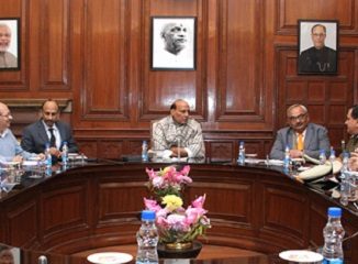 rajnath-singh-reviewing-the-working-of-cisf-indian-bureaucracy