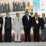 The Union Minister for Science & Technology and Earth Sciences, Dr. Harsh Vardhan in a group photograph at the inauguration of the International Conference on NexGen Technologies for Mining and Fuel Industries - NxGnMiFu - 2017, organised by CSIR-Central Institute of Mining & Fuel Research (CSIR-CIMFR), in New Delhi on February 15, 2017.
The Member, NITI Aayog, Dr. V.K. Saraswat and the DG, CSIR, Dr. Shri Girish Sahni are also seen.