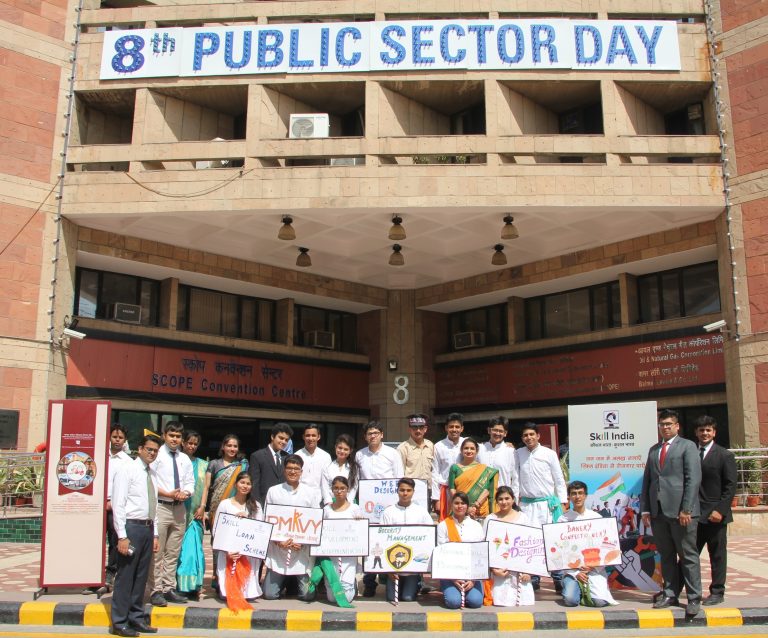 AIHTM students with Principal AIHTM ITDC on the 8th PSU celebration day-IndianBureaucracy
