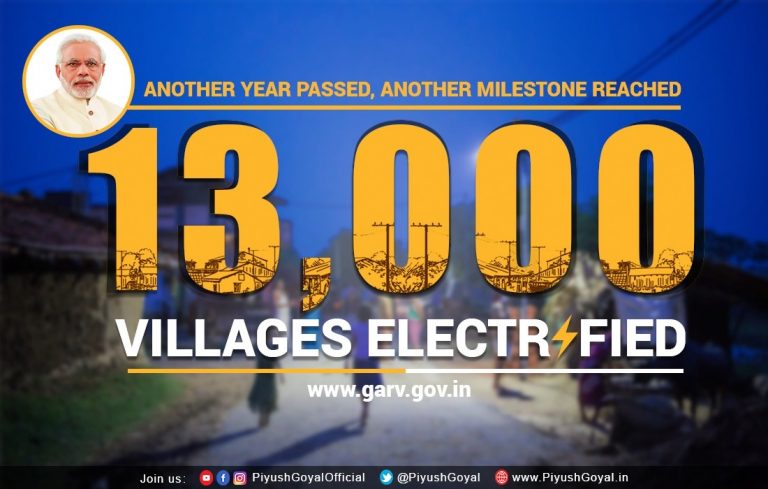 Major Achievement towards Village Electrification-IndianBureaucracy