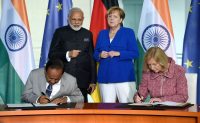 German ChancellorAngela Merkel witnessing Germany-indianbureaucracy