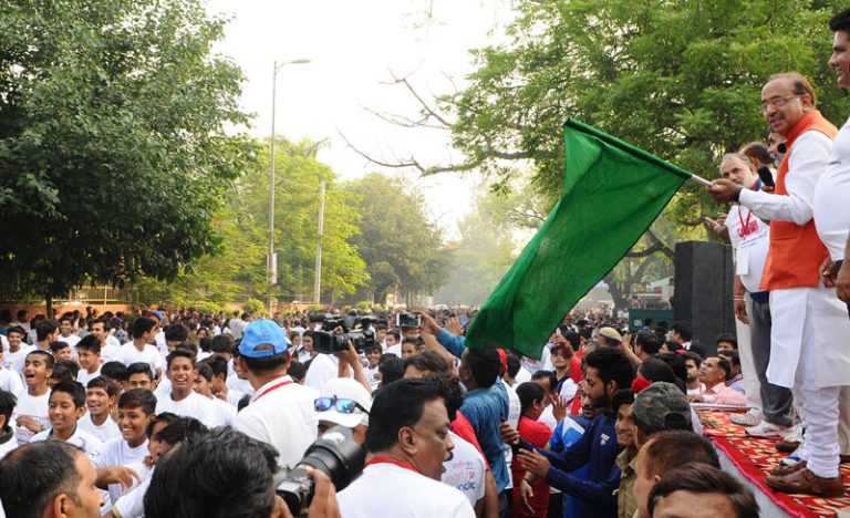 Vijay Goel flagging off