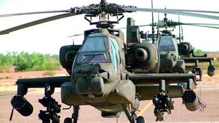 6 Apache attack helicopters