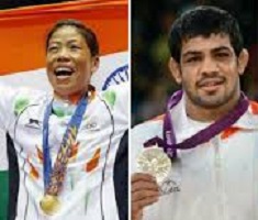 Sushil Kumar and Mary Kom