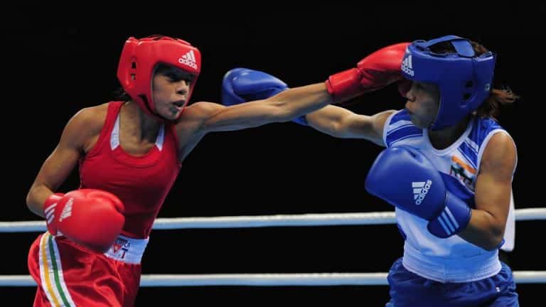 MC Mary Kom and Seema Poonia