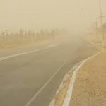 Dust carried by rainwater