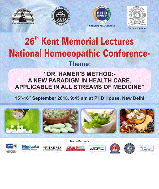 26th Kent Memorial Lectures National Homoeopathic Conference
