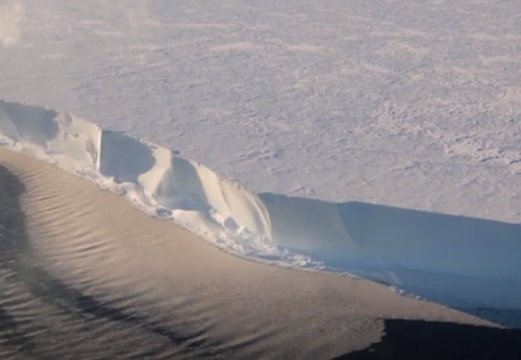 Antarctic ice shelf 'sings' as winds whip across