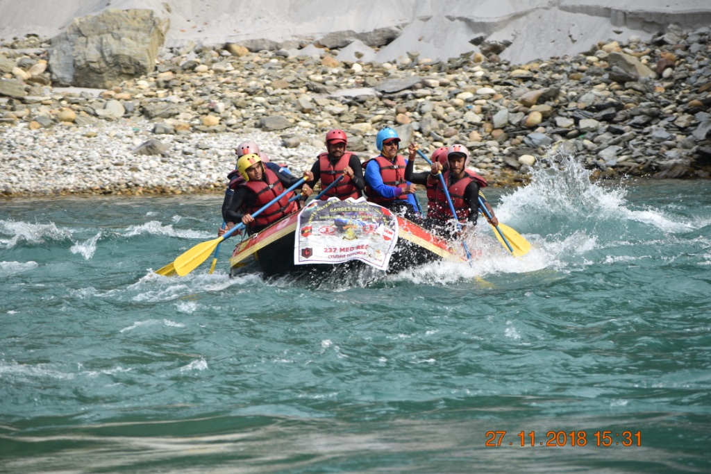 Cockerel Gunners' White Water Rafting