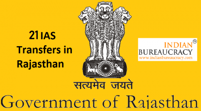 21 IAS transferred in Rajasthan