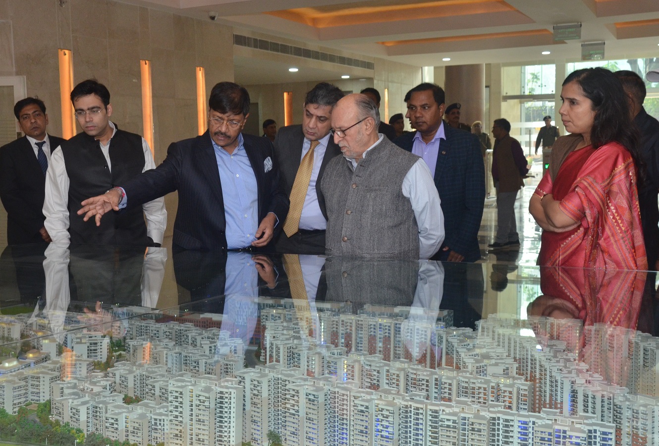Governor, Delhi visits NBCC East Kidwai Nagar Project