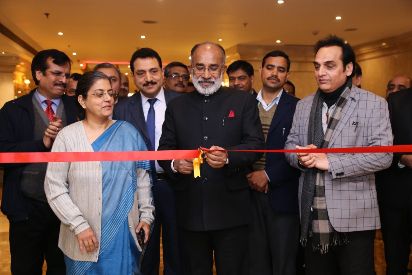 K J Alphons inaugrating The Ashok Cake Shop along with Ms. Ravneet Kaur, CMD, ITDC