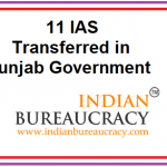 11 IAS transfers in Punjab Govt