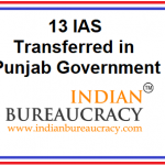 13 IAS transferred in Punjab Govt