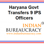 9 IPS transfers in Haryana Police