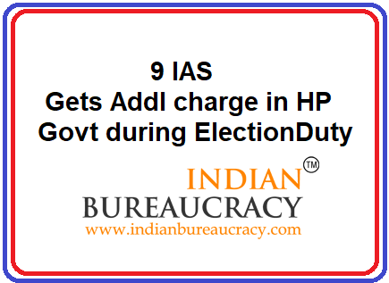 9 IAS gets Additional charge in HP Govt