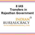 Rajasthan Govt Transfers 8 IAS Officers