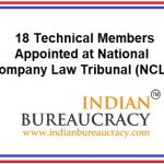 18 Technical Members at National Company Law Tribunal ( NCLT)