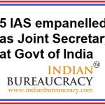 5 IAS Officers empanelled as Joint Secretary with GoI