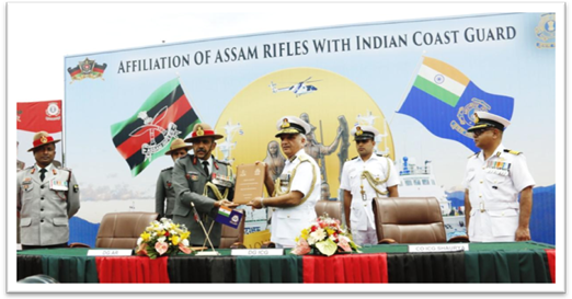 ICG ship Shaurya with 3rd(Naga Hills) battalion of Assam Rifles