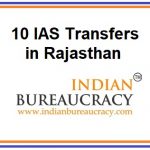 10 IAS transfers in Rajasthan Govt