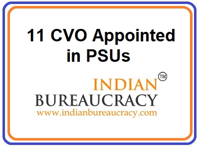 11 CVO appointed in Different PSUs