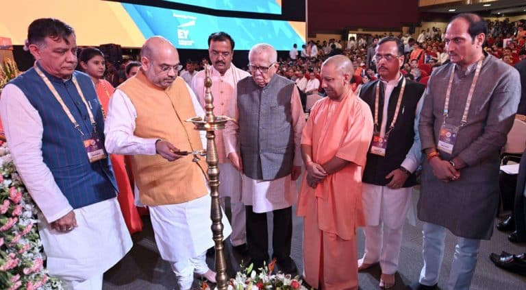 Amit Shah inaugurates the Second Ground Breaking Ceremony of the UP Investors Summit