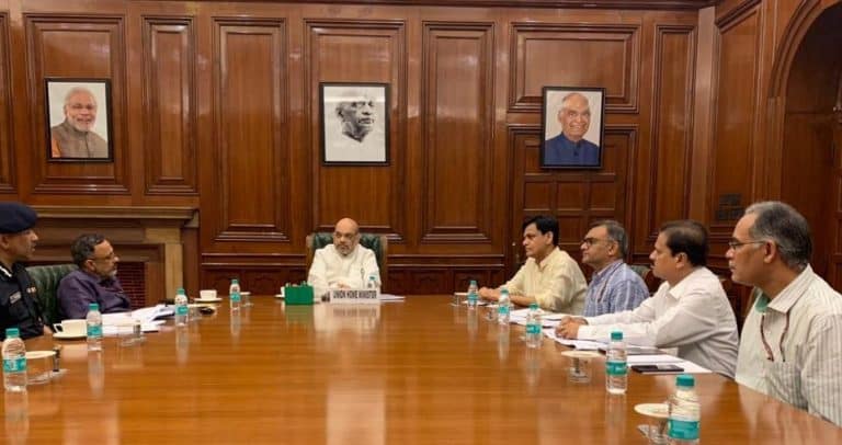 Home Minister chairs meeting to review the current Flood Situation