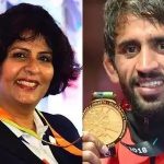 Bajrang Punia and Deepa Malik Rajiv Gandhi Khel Ratna Award