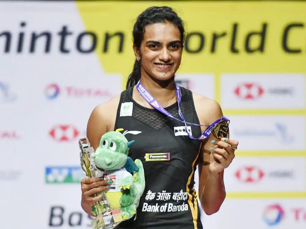 PV Sindhu becomes the first Indian to Win BWF Championships Gold