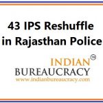 43 IPS Reshuffle in Rajasthan Police