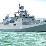 INS Tarkash at Lagos, Nigeria