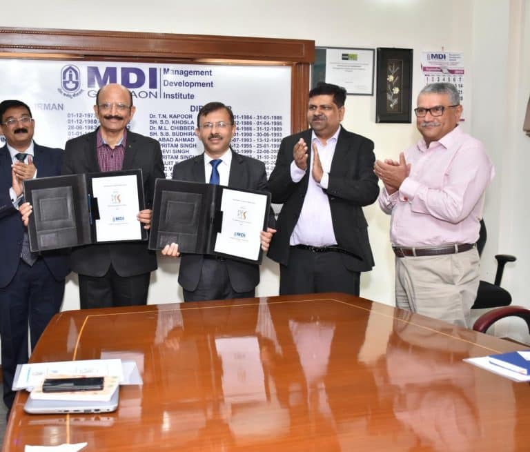 MDI Gurgaon MoU with PTC India Financial Services(PFS), New Delhi