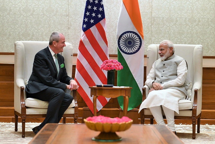 Phillip D Murphy Governor of New Jersey calls on PM Modi