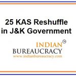 25 KAS Officers Reshuffle in J&K Government