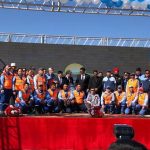 Ceremony for commissioning infrastructure facilities constructed to support proposed oil refinery project in Mongolia