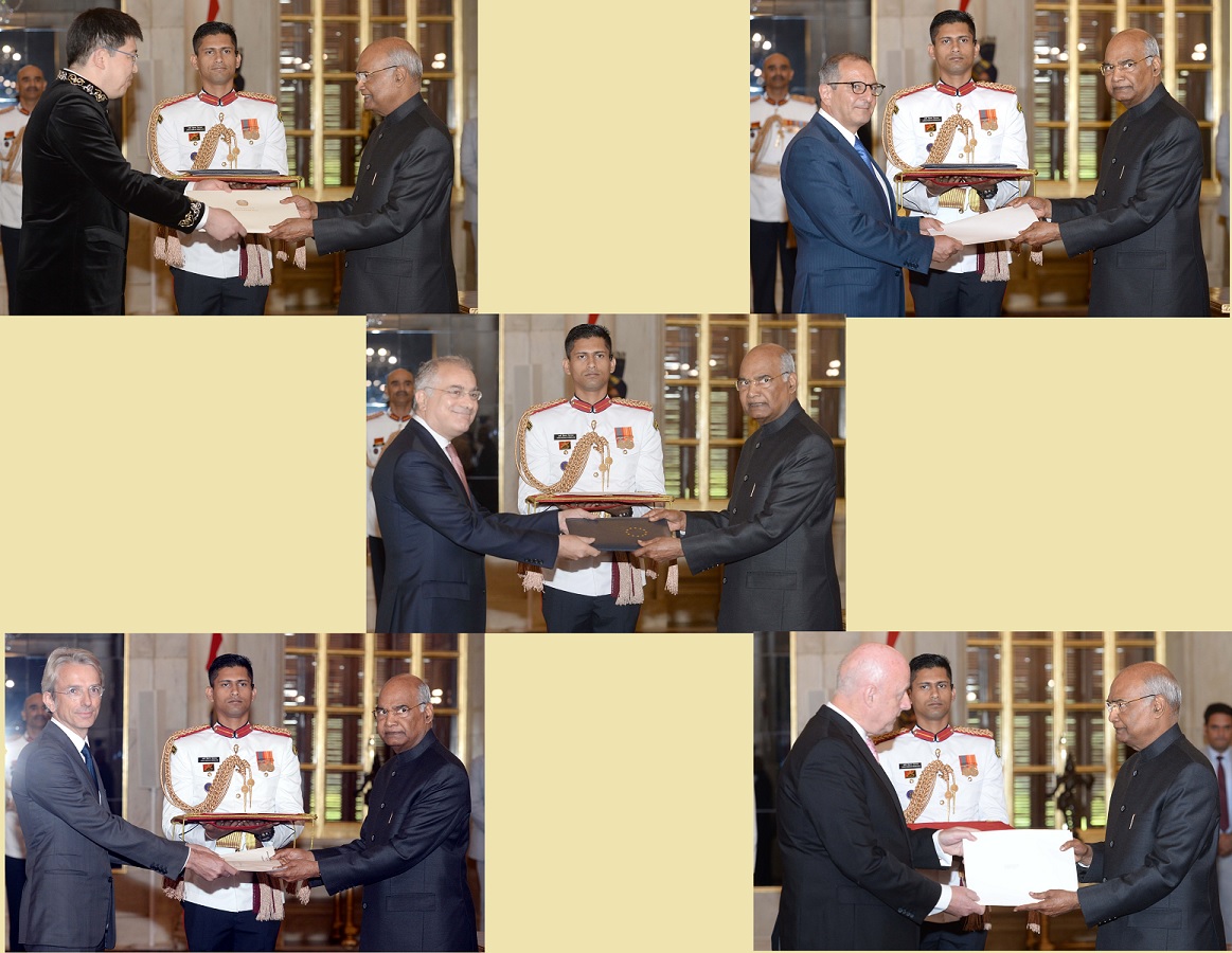 Envoys of 5 Nations present their Credentials to President of India