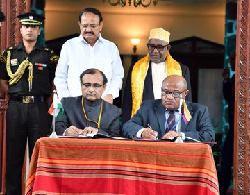 India and Comoros sign MoUs on Defence Cooperation, health, culture and artsIndia and Comoros sign MoUs on Defence Cooperation, health, culture and arts