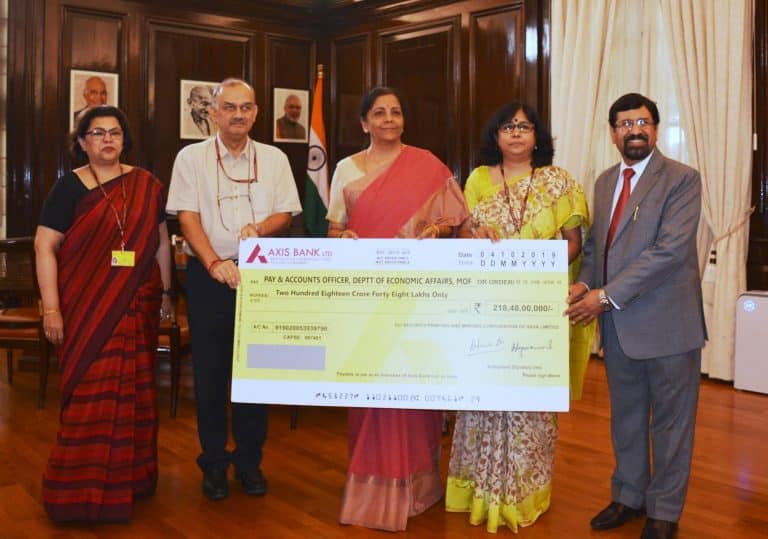 SPMCIL pays dividend of Rs 218.48 crores