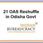 21 OAS Reshuffle in Odisha Govt