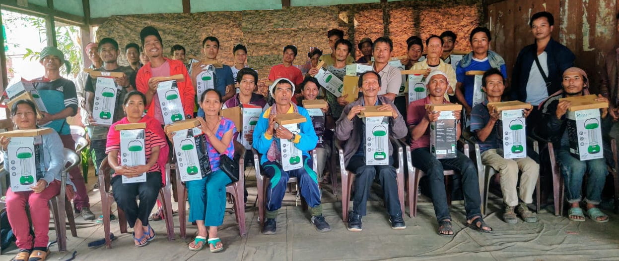 Distribution of Solar Lantern at Village Mongbung by Indian Army