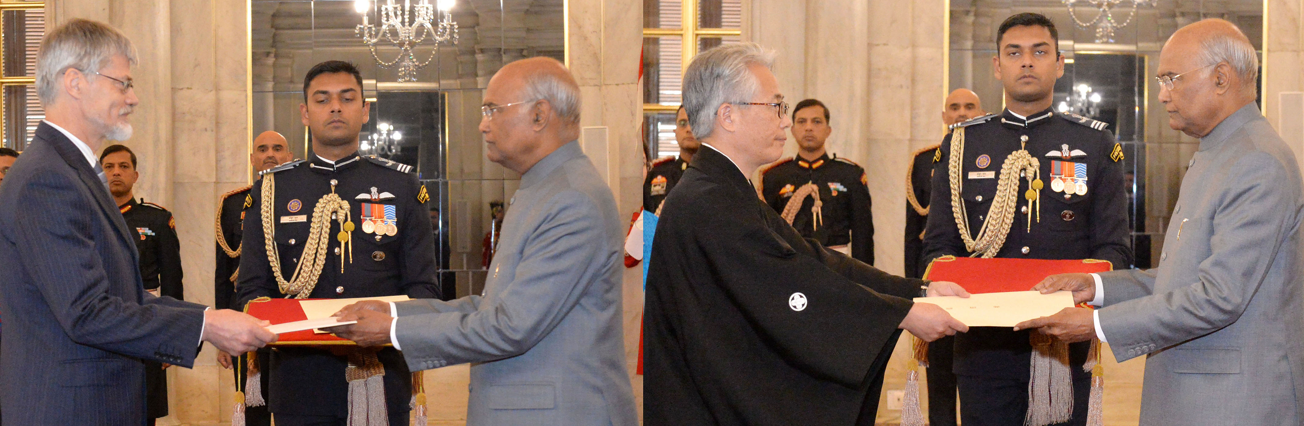 Envoys of 2 Nations present their Credentials to President of India