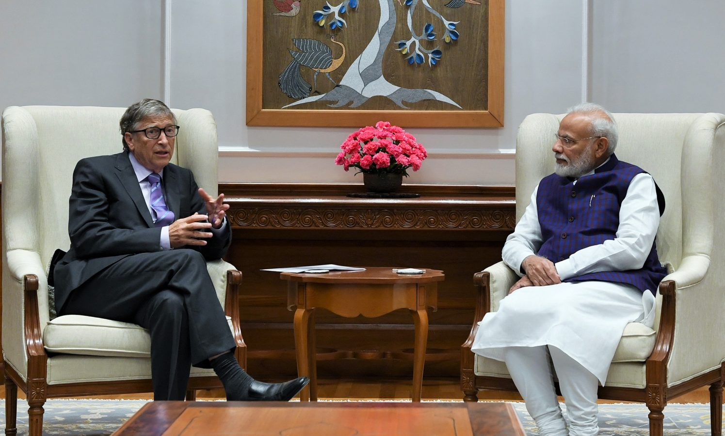 Prime Minister Narendra Modi meets Bill GatesPrime Minister Narendra Modi meets Bill Gates