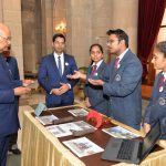Student Innovators of Atal Tinkering Lab Marathon 2018 call on the President